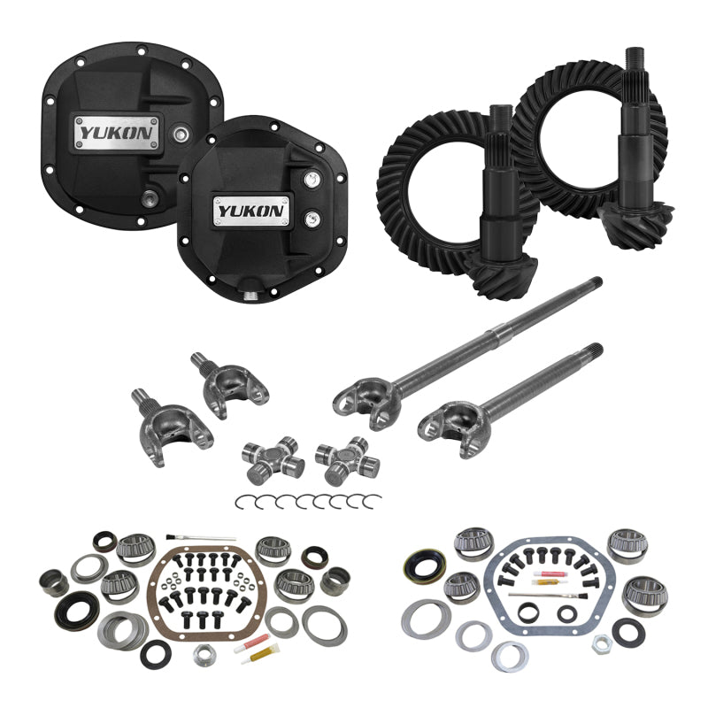 YUKON GEAR & AXLE Yukon Master Overhaul Kit Stage 3 Jeep Re Gear Kit w/Covers, Front Axles for Dana 30/44, 4.88 Ratio