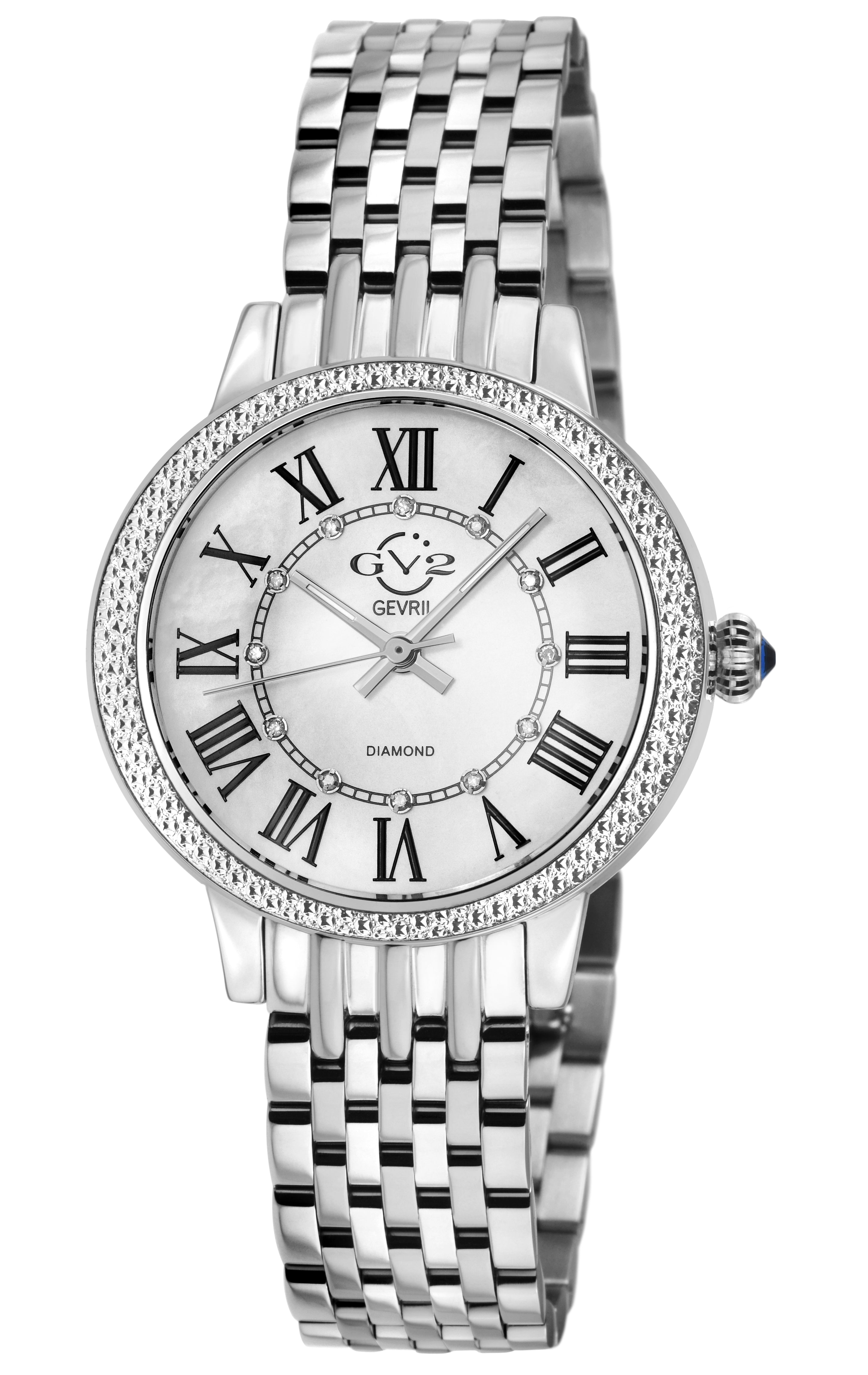 2222 GV2 Astor III Women's SS Case  White MOP Dial   316L Stainless Steel Bracelet