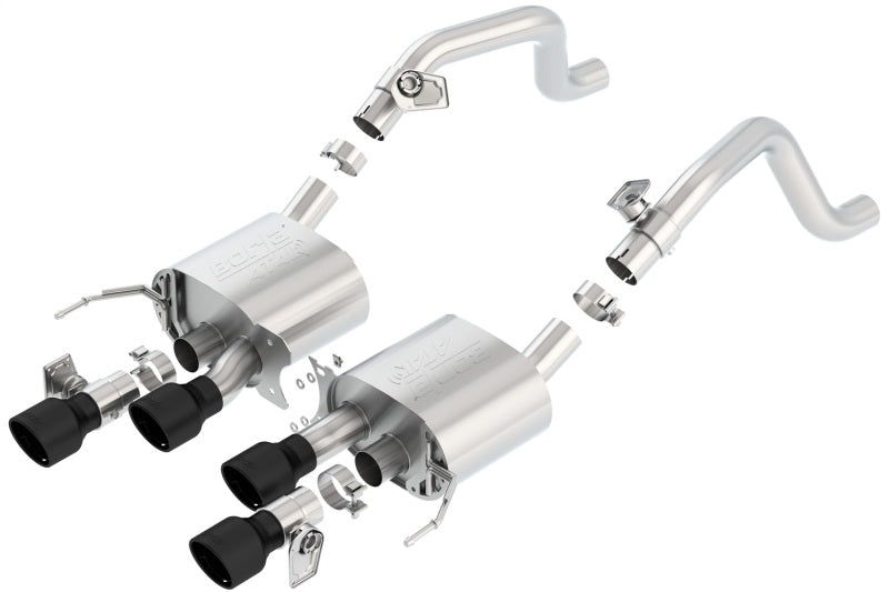 Borla 14 18 C7 Corvette Stingray Axle Back ATAK Exhaust 2.75in To Muffler Dual 2.75in Out 4.25in Tip