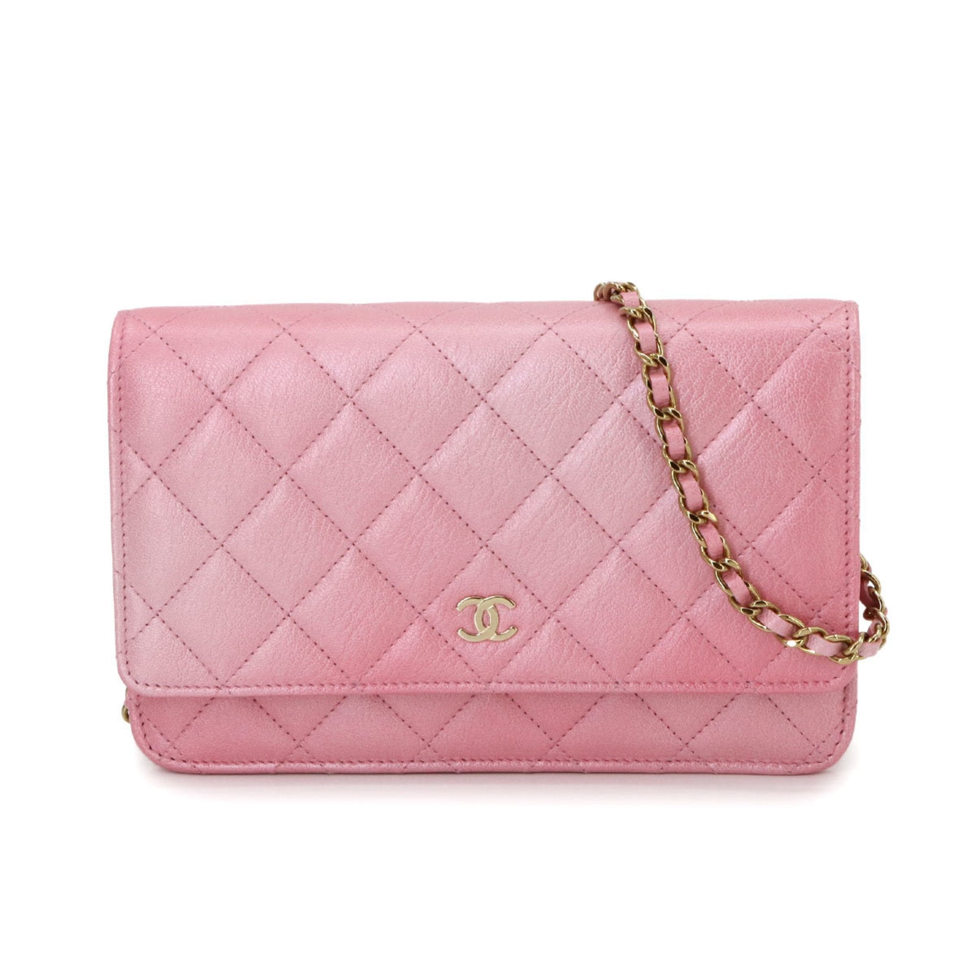2275 Chanel Leather Chain Shoulder Wallet (Pre Owned)