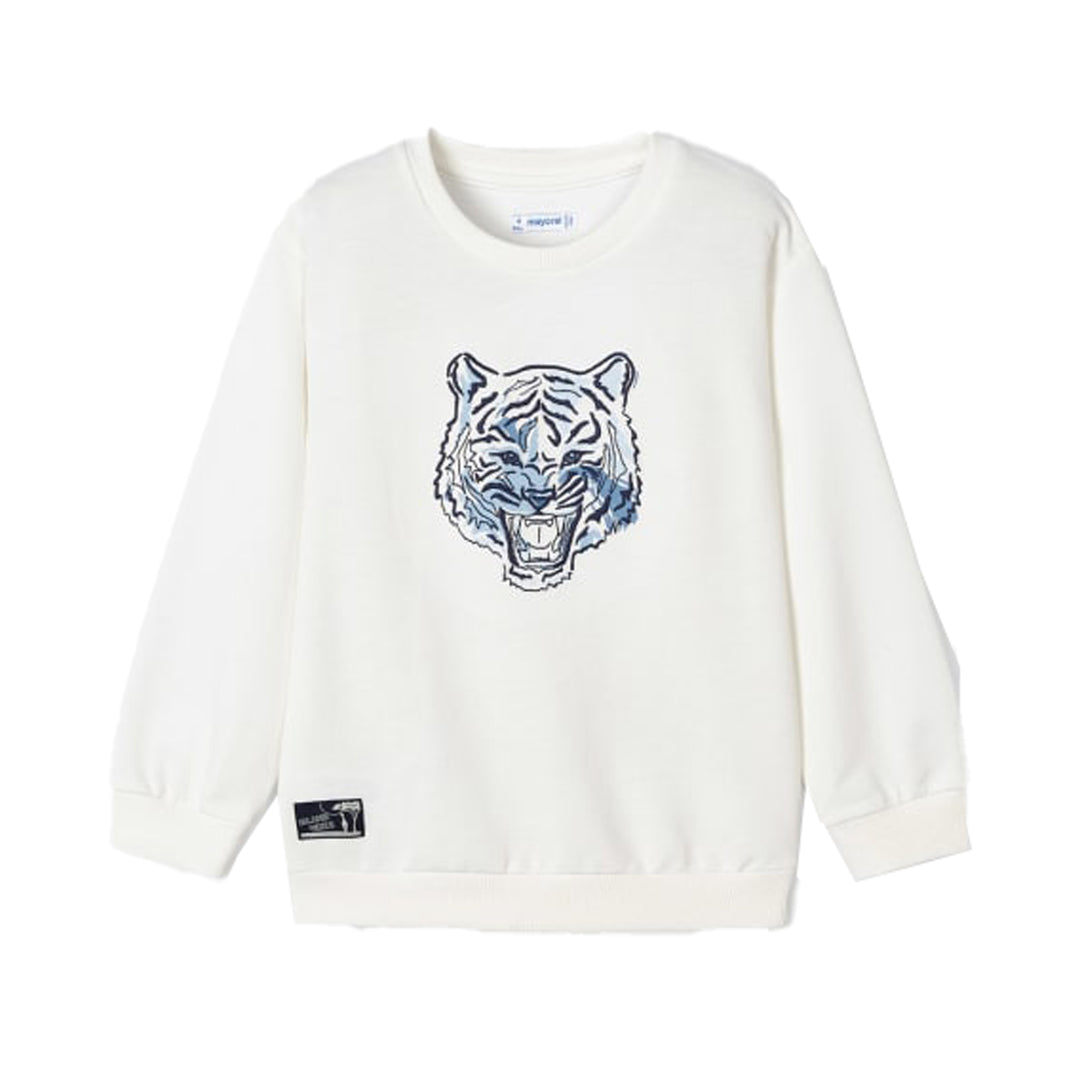 2596 White Tiger Graphic Sweatshirt