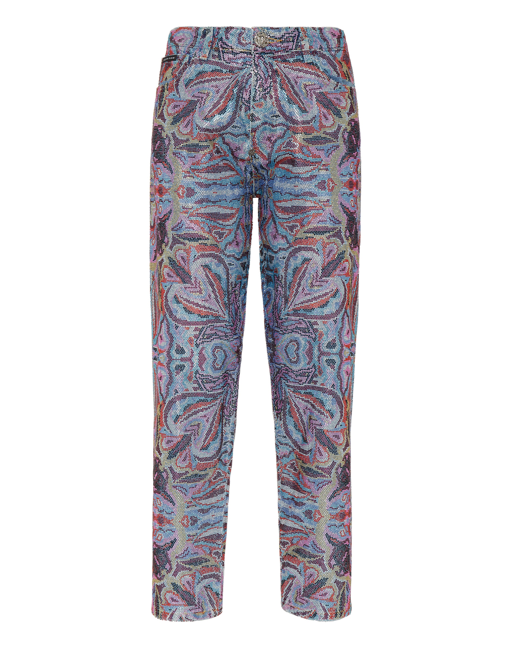 2720 Denim Trousers Mom Fit Crystal Colorful Circus
