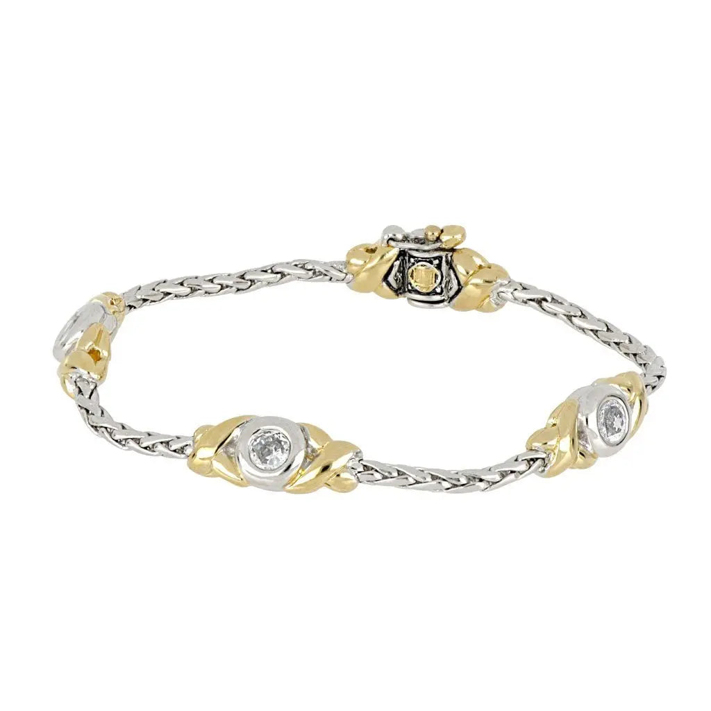 JOHN MEDEIROS JEWELRY COLLECTIONS Antiqua Collection   Three Station Crystal Circle Bracelet