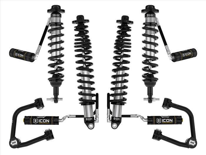 ICON 2021 2023 Bronco Sasquatch, 2 3" Lift, Stage 4 Suspension System, Tubular UCA, Heavy Rate Rear Spring