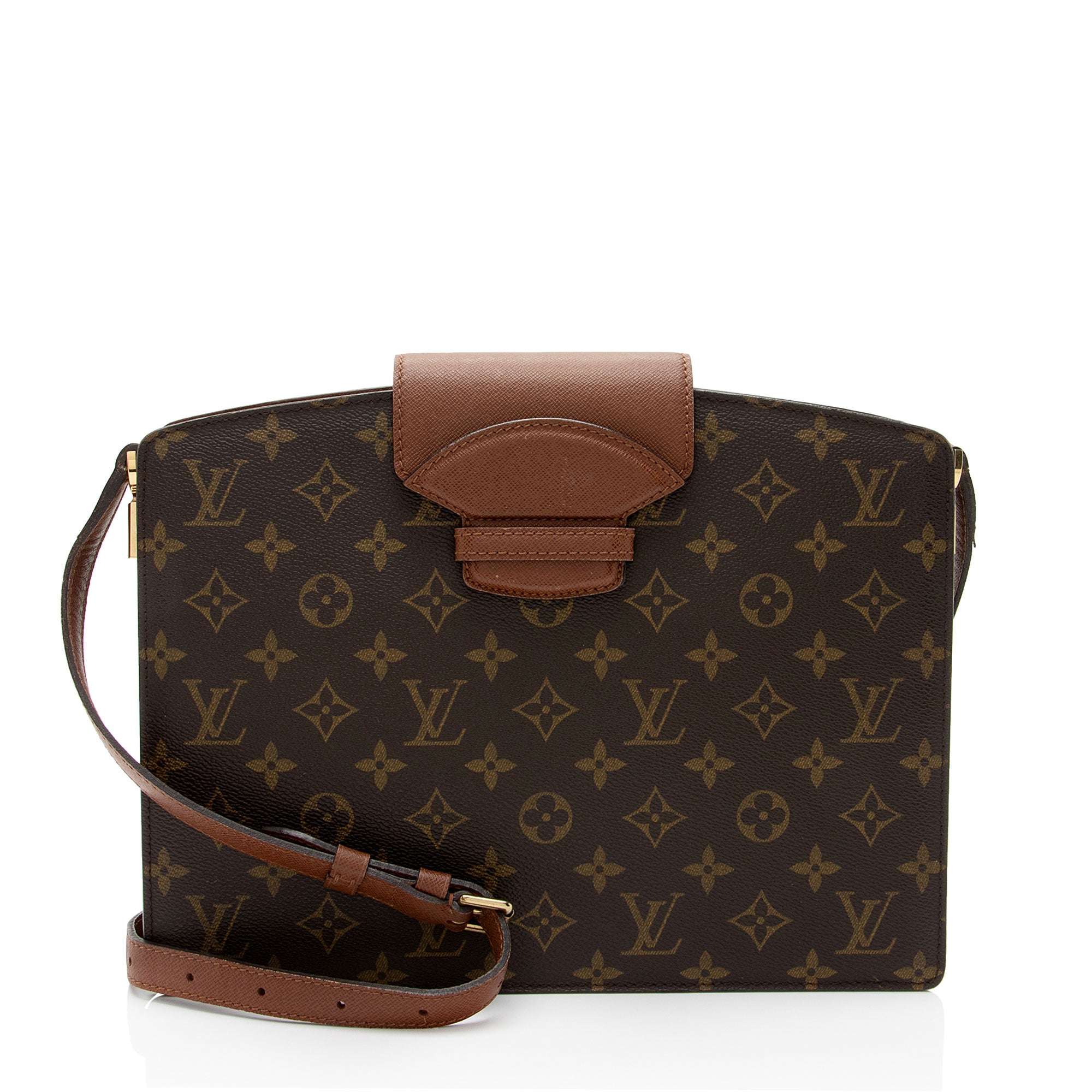 Louis Vuitton Vintage Monogram Canvas Courcelles Shoulder Bag (SHF I2MY1k)