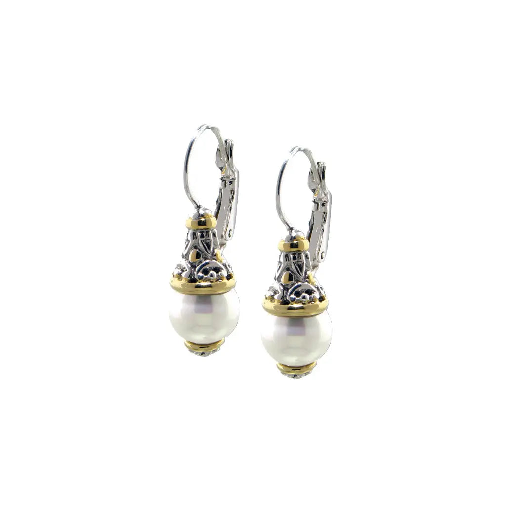 JOHN MEDEIROS JEWELRY COLLECTIONS Ocean Images Collection   Seashell Pearl French Wire Earrings