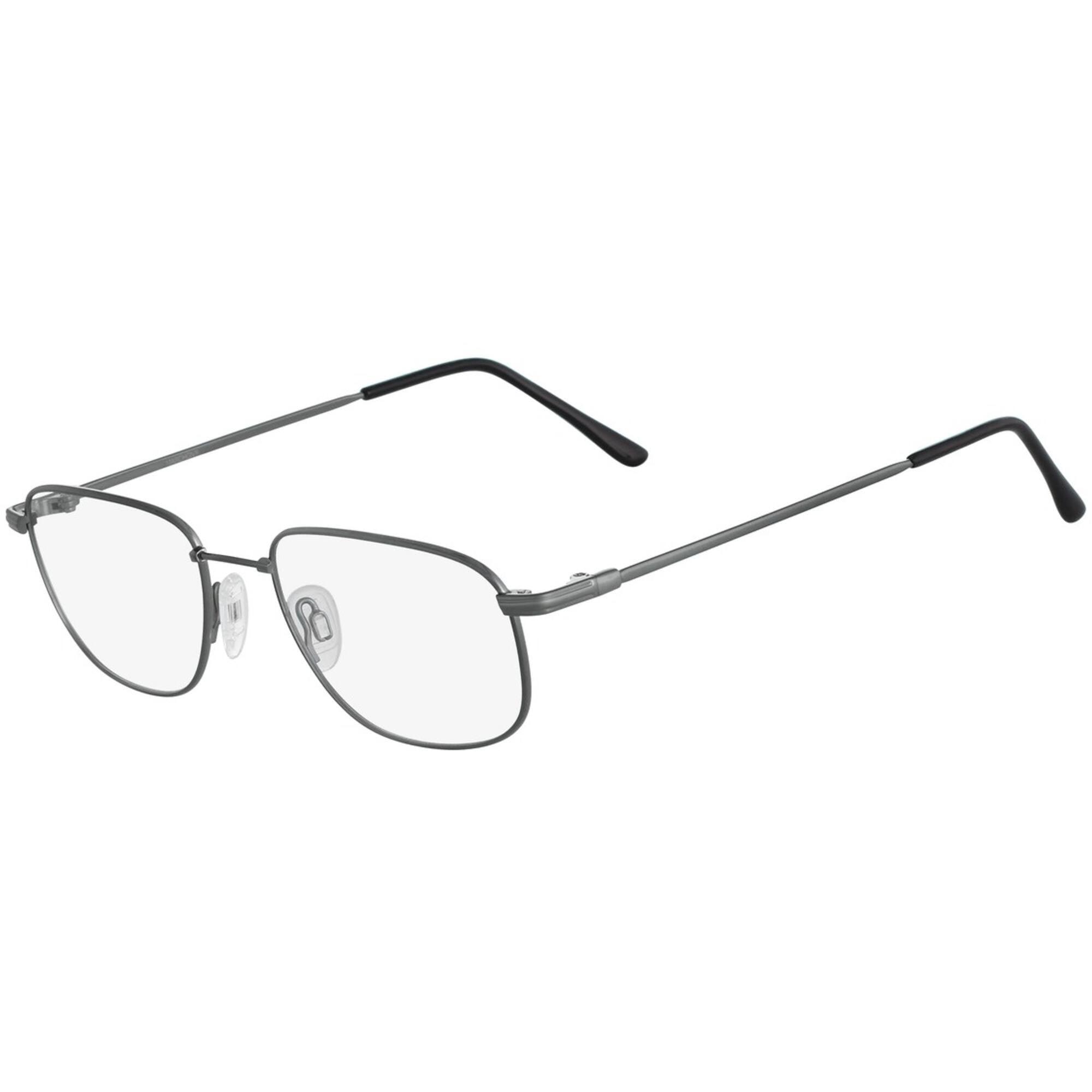 Autoflex Men's Eyeglasses   Gunmetal Metal Frame Rectangular Shape   AUTOFLEX 54 033