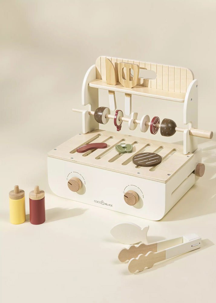 NINGBO FECDA TOYS CO., LTD Wooden Barbecue Playset and Accessories