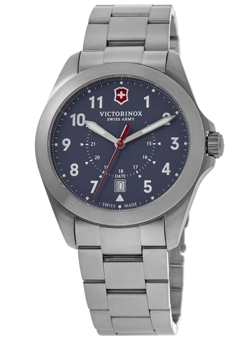 2818 Victorinox Swiss Army Heritage Quartz Blue Dial Steel Men's Watch 241967
