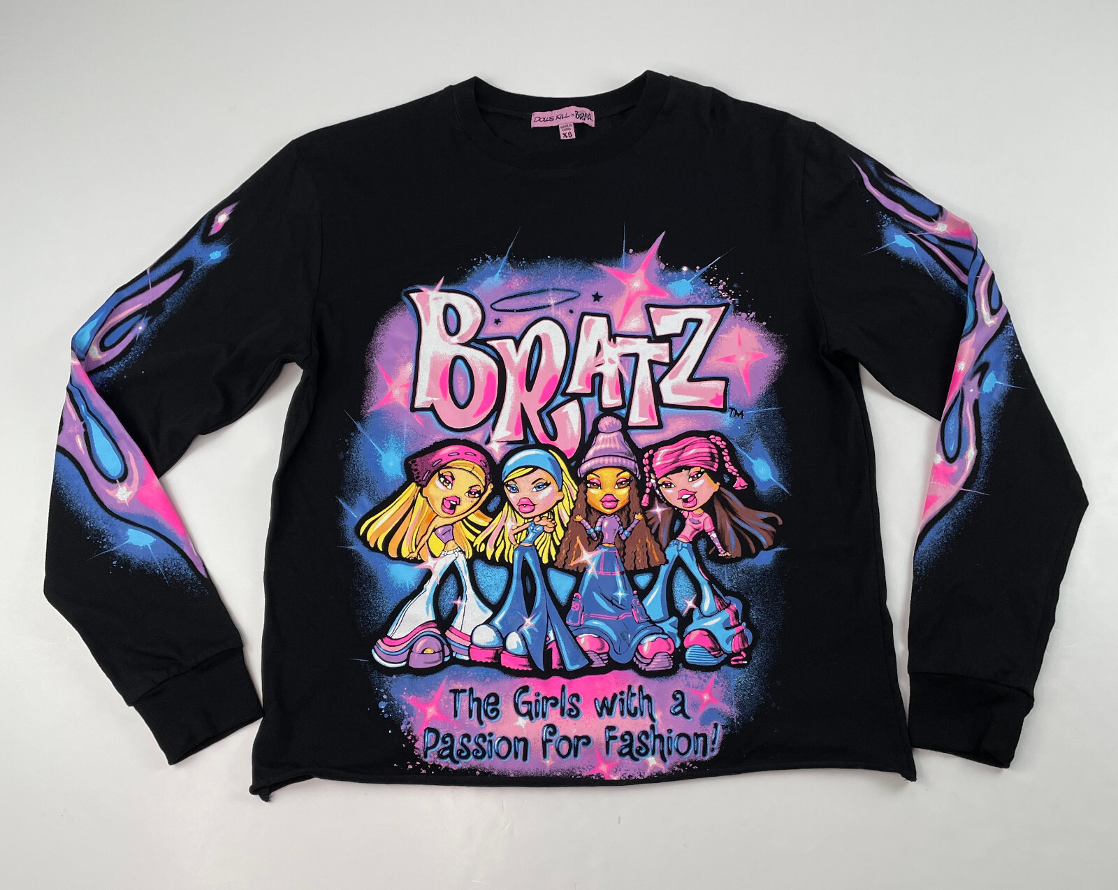 Dolls Kill x Bratz Long Sleeve Crop Shirt Womens Size XS