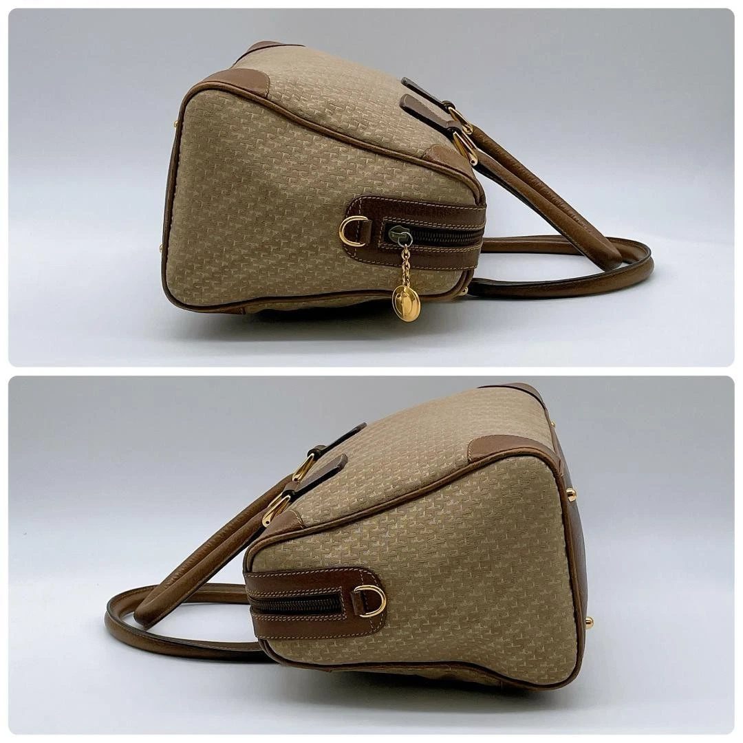 GUCCI 000.58.3233 Mini borsa Boston stampa all over tela pelle marrone vintage