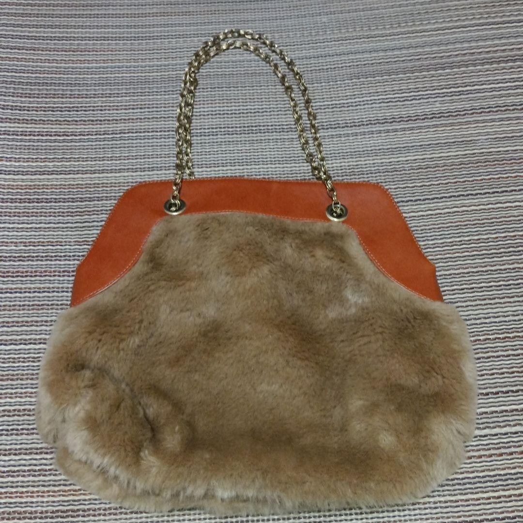 A.P.C. Fur Handbag Chain Handle Brown Yuyuyu Beautiful design Easy to use an