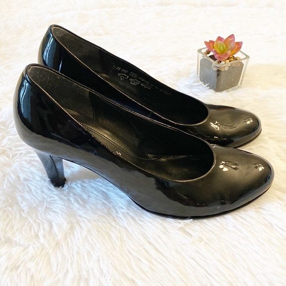 GABOR   Black Patent Leather Heel Pumps women’s 6.5