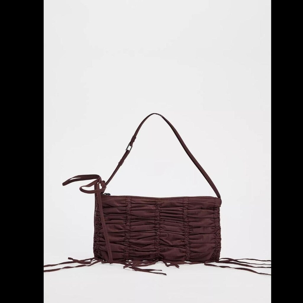 ZARA RUCHED SHOULDER BAG   BRAND NEW WITH TAG