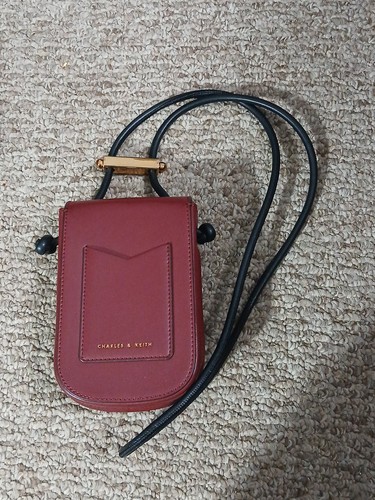 Charles & Keith crossbody bag Purse Burgundy for women