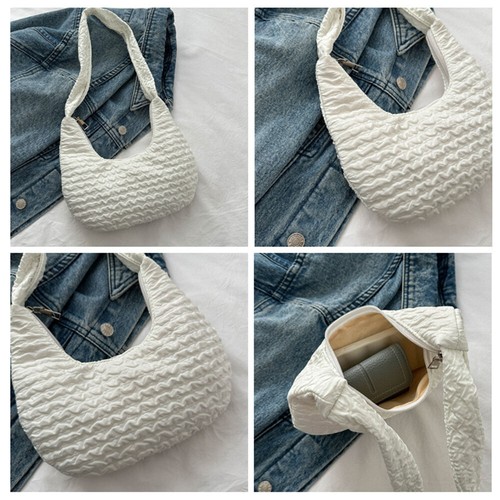 BERSHKA Ladies Handbag Messenger Bag Shoulder Bag Dumpling Bag Cloth Bag Vintage Simple