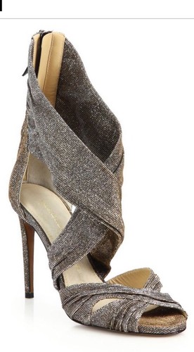 VALENTINO Sandali Valentina Carrano Hypathia Night Scintillante Oro Peltro $945