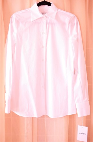 CAMICIA ABITO DA LAVORO VALENTINO DONNA BIANCO 100% COTONE TAGLIA 42 NUOVA