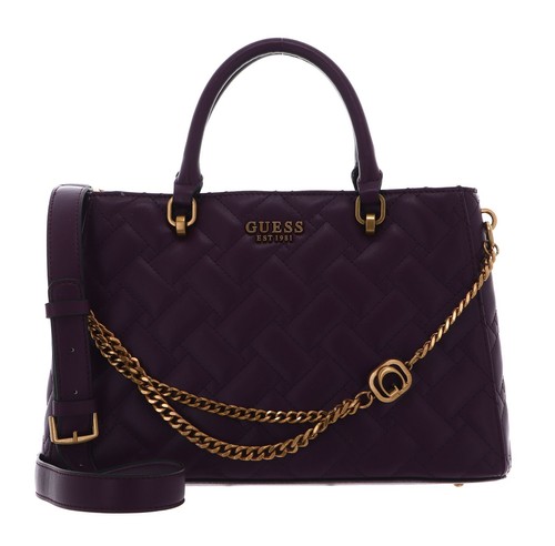 Borsa a mano Guess Gracelynn Girlfriend Satchel borsa a tracolla prugna viola scuro
