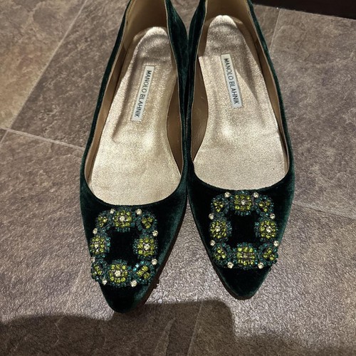Scarpe basse donna 7.0US MANOLO BLAHNIK décolleté Hangishi edizione limitata VHTF rare P