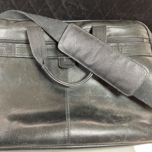 Samsonite Laptop Black Leather Carrying Bag ( Vintage)
