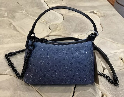 Steve Madden Blue Rhinestone Shoulder Crossbody Bag BBABS Ombré Mini Purse