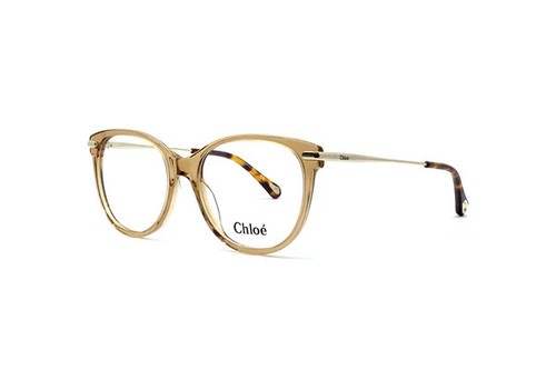Chloe CH0058O 007 Round Cateye Trans Brown Plastic Optical Eyeglasses 53 17 145