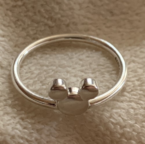 Pandora Disney Mickey Mo Silhouette Ring 197508 Size 7.5 Sterling Silver 925