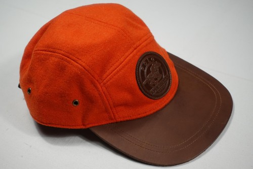 Polo Ralph Lauren Cap Hat Orange Wool Leather Long Bill Equestrian RARE NWT