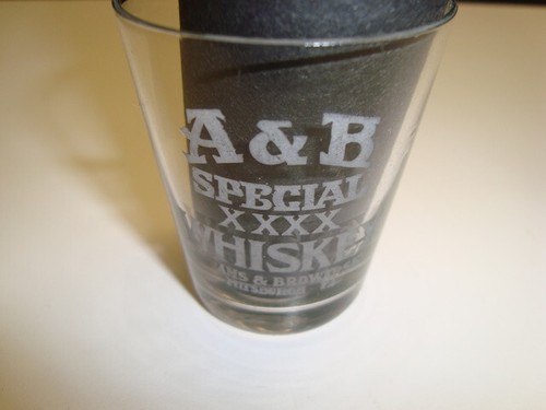 Circa 1900 A & B Special XXXX Whiskey Shot Glass  Pittsburgh  Pennsylvania