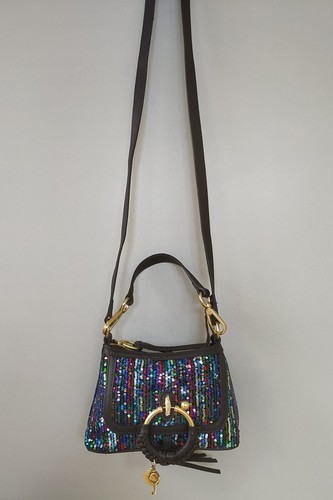 AWAY See by Chloé Mini Joan Sequined Crossbody Bag FREE WORLDWIDE SHIPPING FTP 8005
