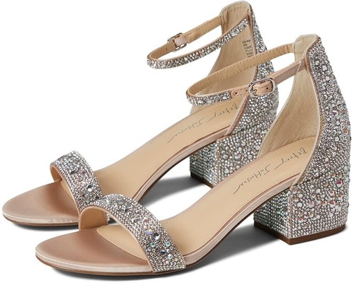 Blue By Betsey Johnson Mari sandalo donna 9 beige strass tacco a blocco FZP233