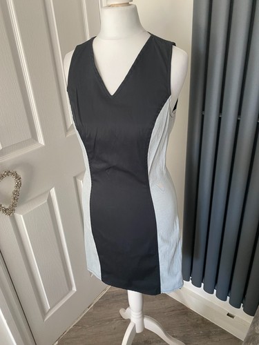 Abito Bodycon ICONIC VERSACE Jeans Couture Nero e Grigio UK 8 I 40