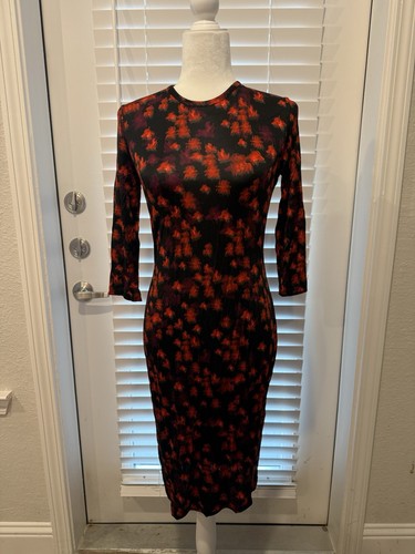 GIVENCHY Maglia Bodycon Abito aderente Stampa Manica 3 4 Taglia 40 Donna