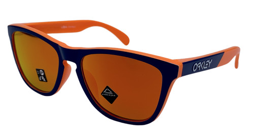 Oakley Frogskins 50 50 Prizm Ruby Lens Orange Navy Sunglasses OO9245 92 54