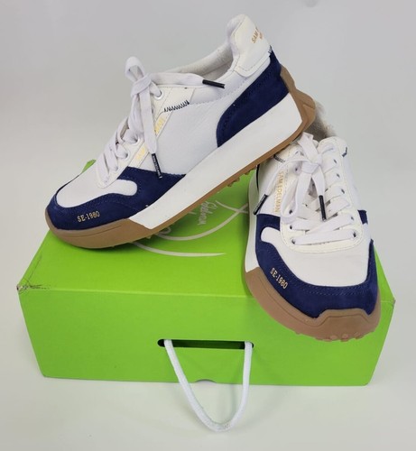 Sam Edelman Layla Sneakers Scamosciate Colorblock in Blu Navy Bianco Donna 6M US