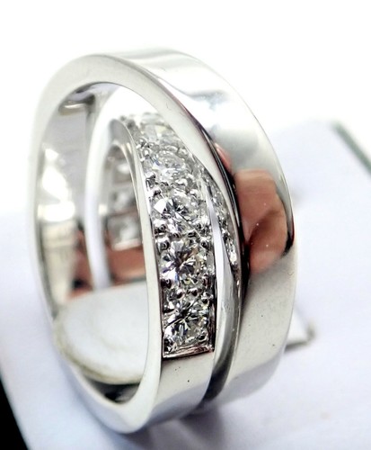 Anello Cartier Oro Bianco 18K Crossover Diamanti Paris Nouvelle Vague Taglia 5 25
