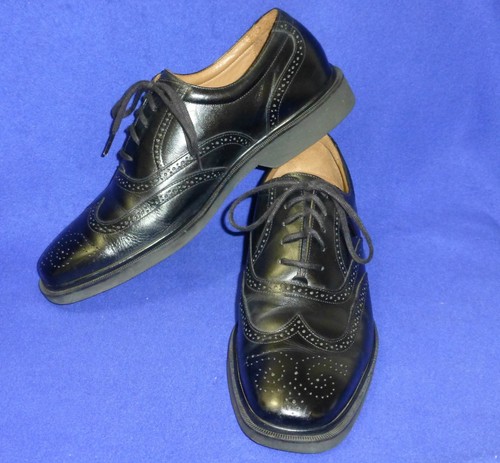 ROCKPORT MENS SHOES SOLICITOR 9 M BLACK DRESS OXFORD WINGTIP LEATHER