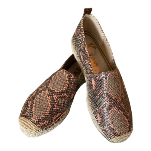 Sam Edelman Khloe espadrillas slip on pelle di serpente pesca donna taglia 7 5 M