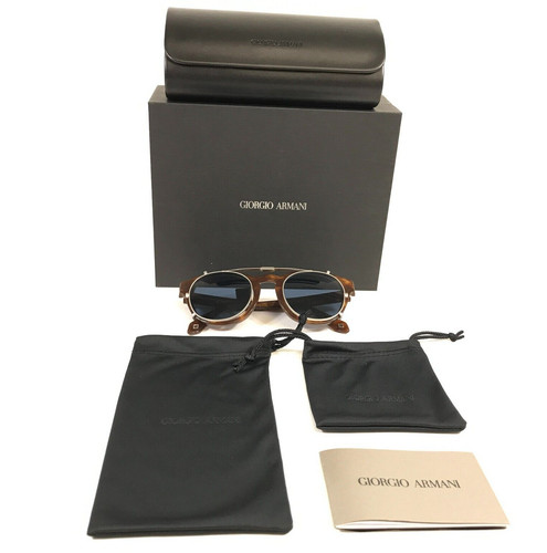 Giorgio Armani Sunglasses AR8190 U 5988/1W Red Havana Frames with Blue Clip Ons
