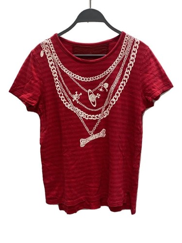 Vivienne Westwood Red Label T shirt I Orb Chain Print 1 Cotton Cracked Used
