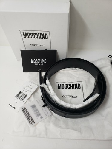 Moschino Couture Milano Authentic Belt Model Z2 A8014 White Letters Size 52 New