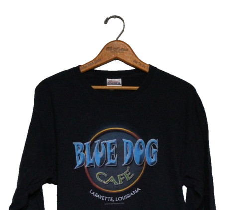 NEIGHBORHOOD Blue Dog Cafe Vintage LS T Shirt Size US Men Large Lafayette Louisiana Deadstock