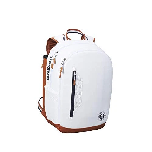 New Wilson Unisex Adult Roland Garros Tour Backpack White 2 Rackets!