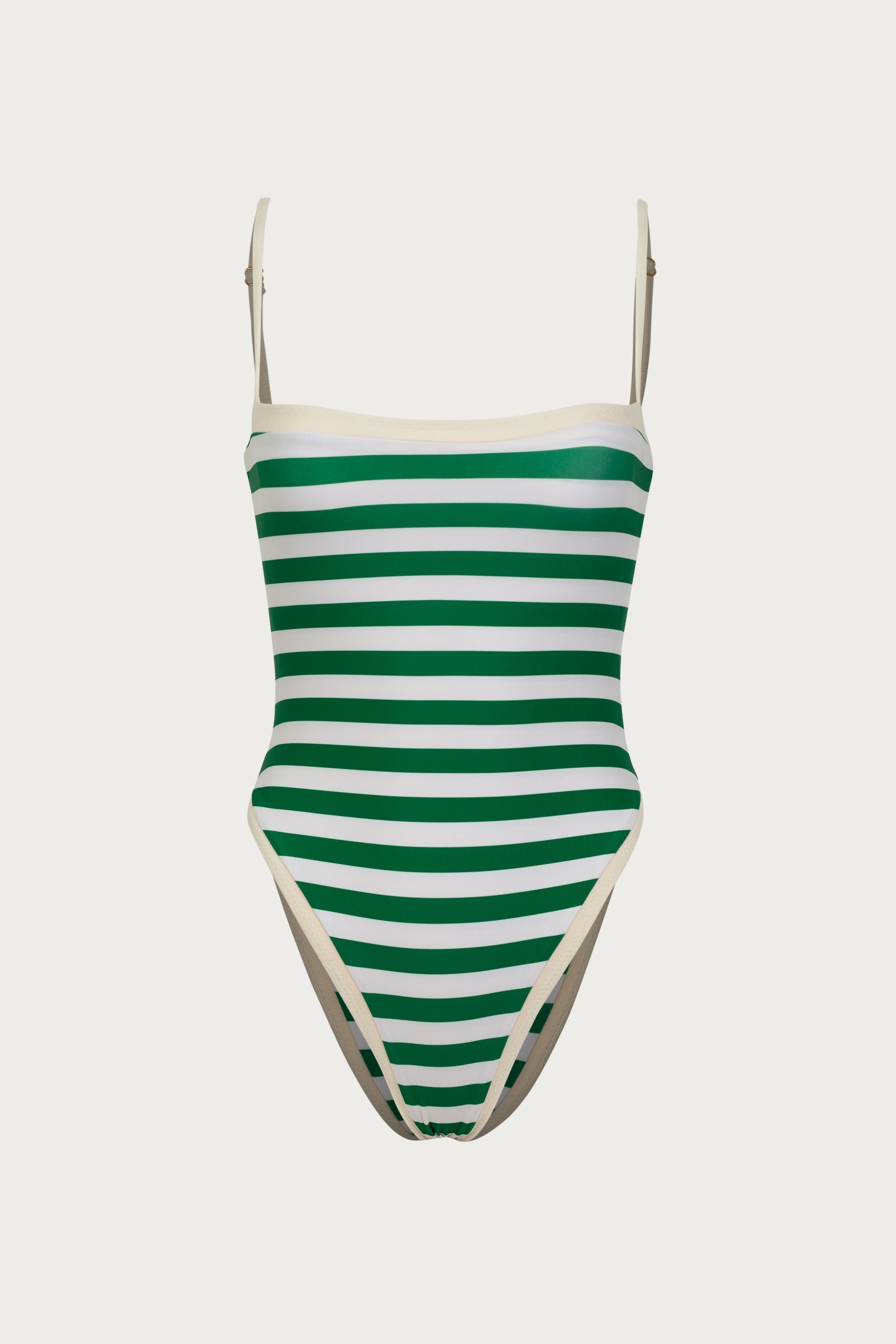 SAME LOS ANGELES Colorblock One Piece (Green Stripe)