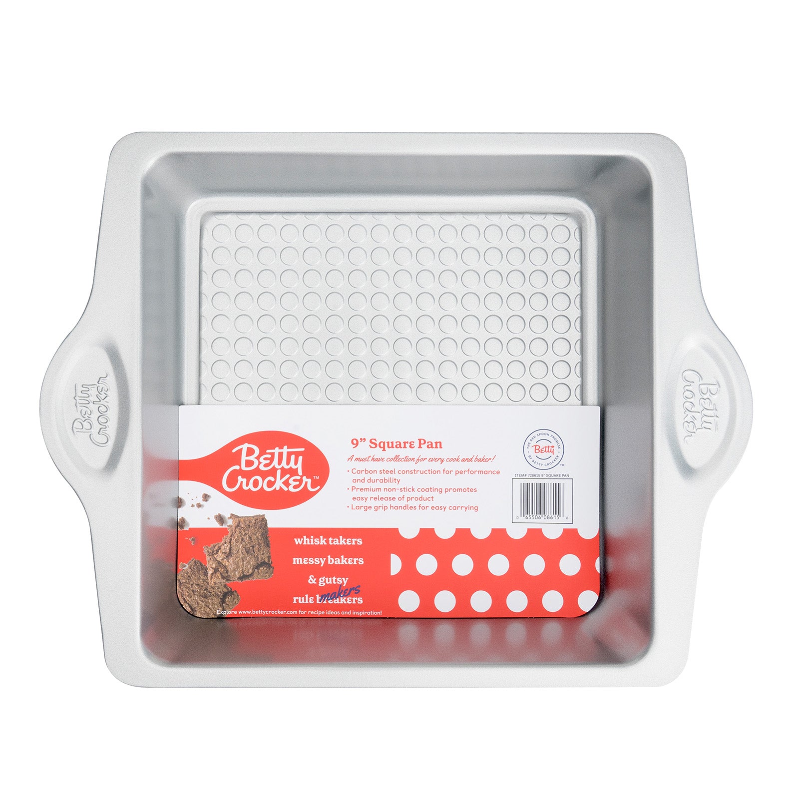 2351 Betty Crocker Carbon Steel 12.5 x 10 x 2 Inch Square Cake Pan