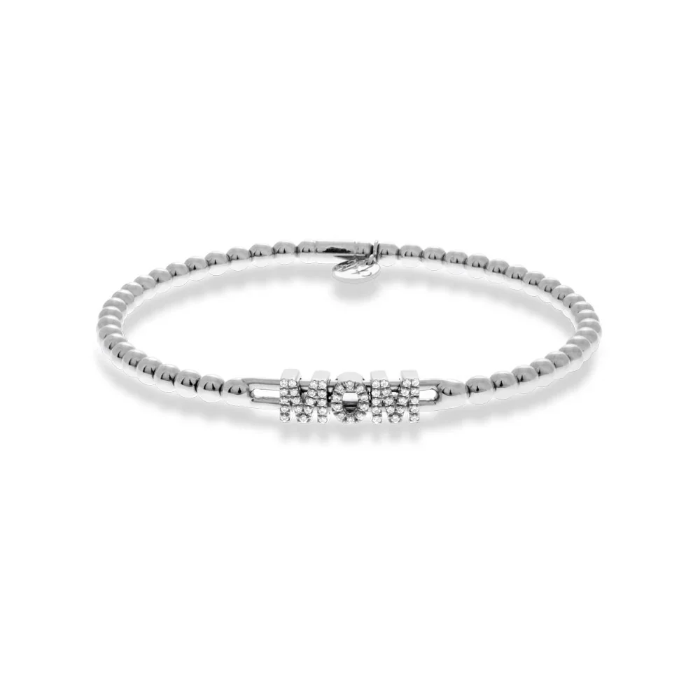 HULCHI BELLUNI 0.20ctw  18K White Gold MOM Tresore Stretch Bracelet