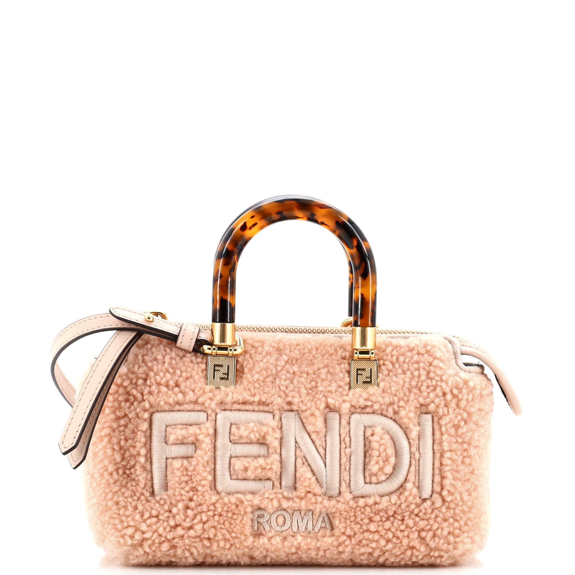 2860 Logo By The Way Top Handle Bag Shearling Mini