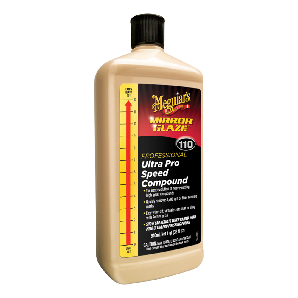 MEGUIAR'S Meguiars Mirror Glaze Ultra Pro Speed Compound   Heavy Cut, High Gloss   32oz [M11032]