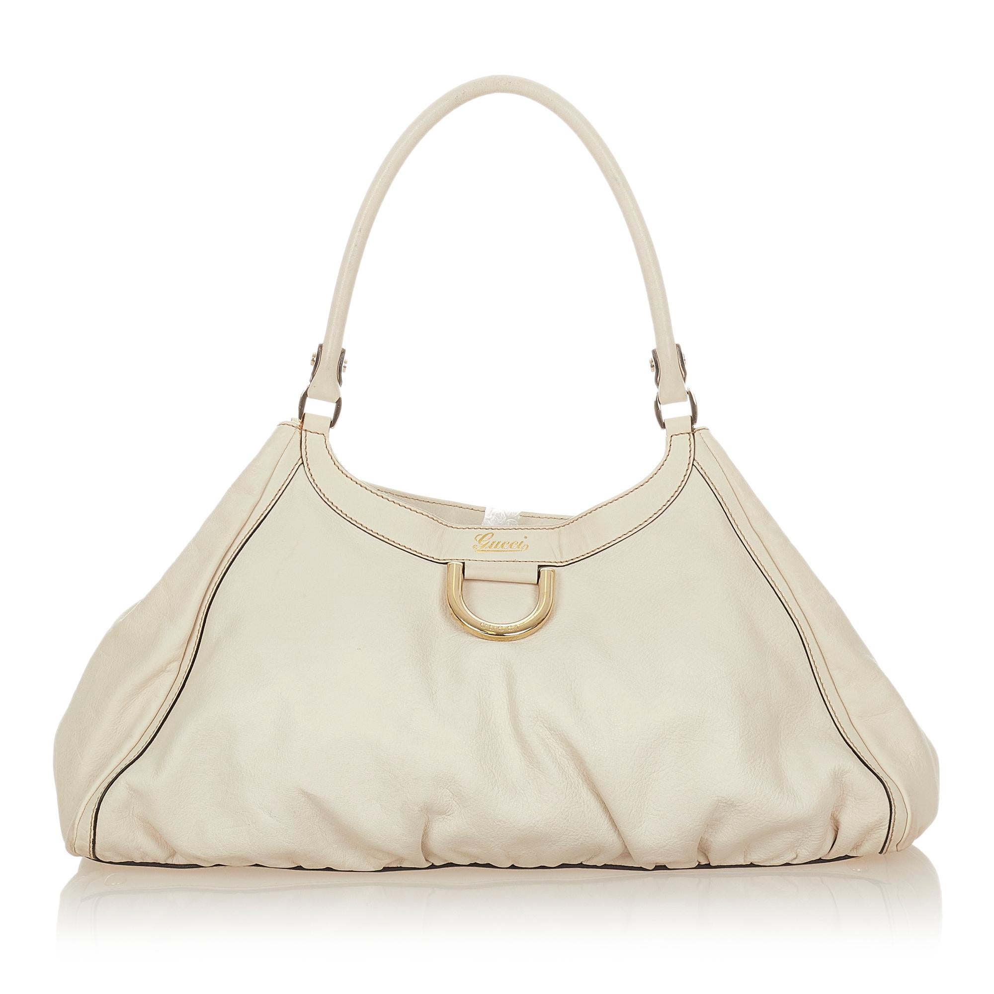 Gucci Abbey D ring Leather Shoulder Bag (SHG 25133)